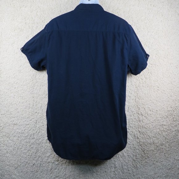 I-N-C* Men's Short Sleeve Button Down Curved Hem Chest Pocket Shirt~ Size XL - Picture 2 of 12